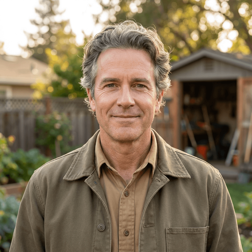 male homeowner happy with new construction