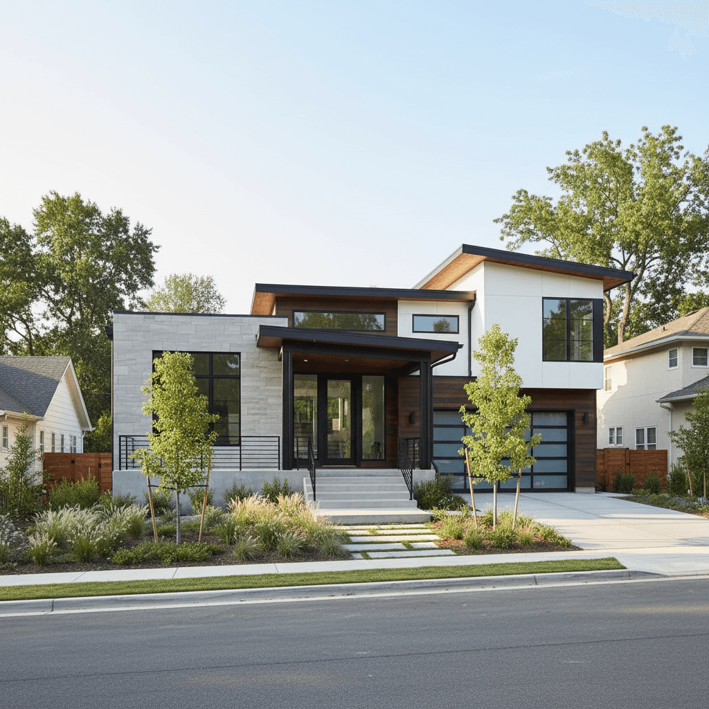 Newly constructed single-family home in a Jamesport neighborhood